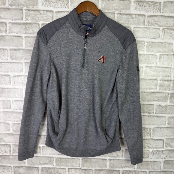 Arizona Diamondbacks x Johnnie-O Heather Gray Quarter Zip Pullover Mens Large - Picture 1 of 8